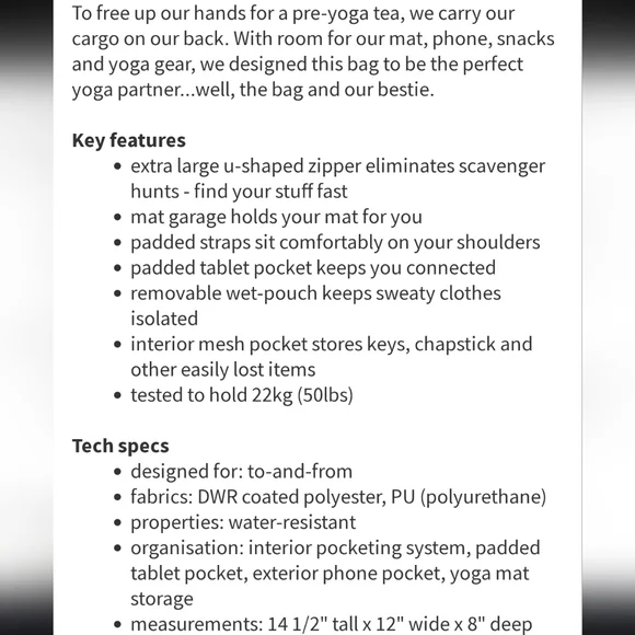 Lululemon Spring Fling Pack Polka Dot Backpack in Neon Green and Beige - Picture 5 of 16